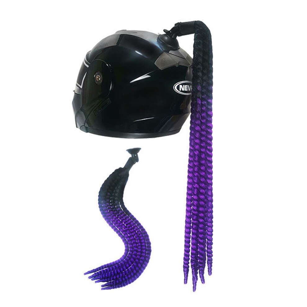 Punk stil motorcykel hjelm dreadlocks kvinder hjelm dreadlocks hestehale fletning motocross cykelhjelm punk hår dekoration: Z5