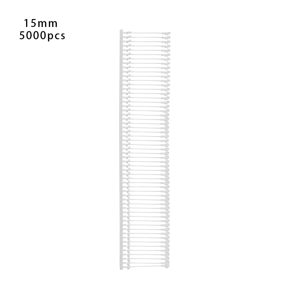 5000 Pcs Plastic Reguliere Standaard Tagging Fasteners Wit Standaard Tagging Weerhaken Bijlagen Geschikt Voor Standaard Tag Apparaten: 15mm