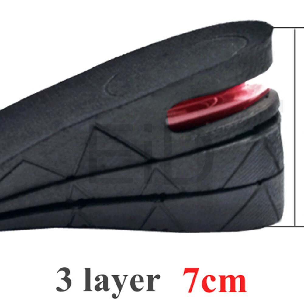 EiD 3-9cm Höer ErhöHenne Einlegesohle Kissen Höer Heben Verstellbaren schneiden Schuh Ferse EinfüGen Größer Frauen Männer unisex Fuß Pads: Höhe 7cm