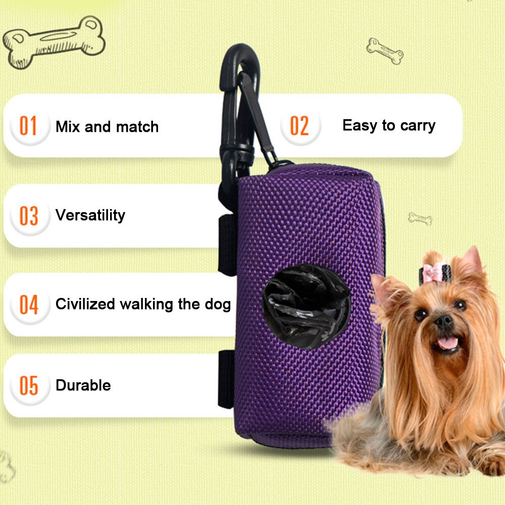 Draagbare Rits Pet Puppy Kruk Kak Pick-Up Tassen Vuilniszak Haak Pouch Vuilniszak Afval Zak Dispenser Huisdier accessoires