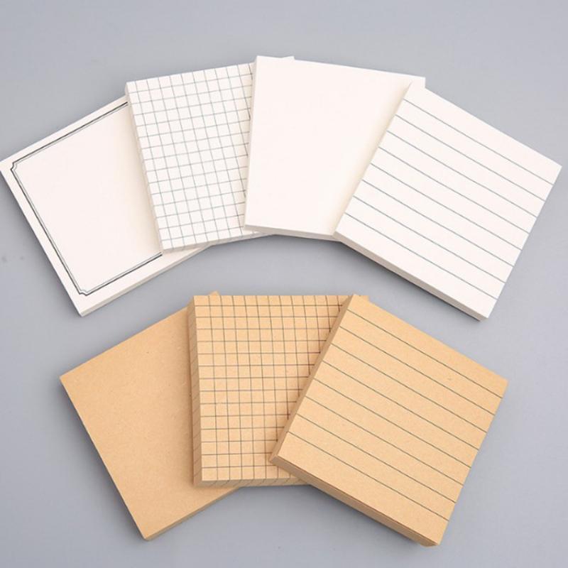 80Sheets Practical Poster Stickers Lattice Blank Sticky Note Decoration Student Study Memo Pad