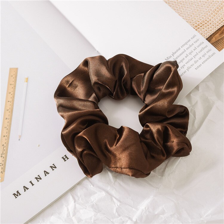 Women Satin Silk Hair Tie Elastic Scrunchies Ponytail Holder Hair Rope Rings Christmas Hair Accessories: 2