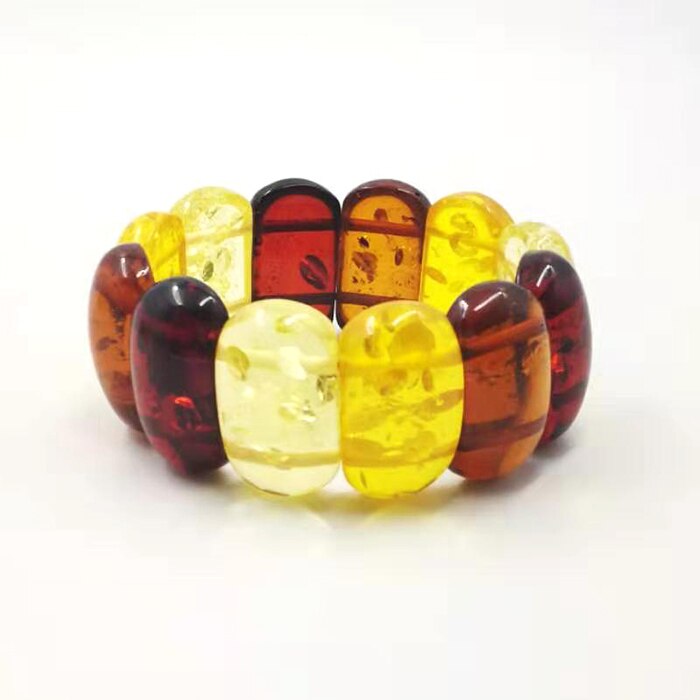 Ambers Color Resin Bracelet bangels pulseira Luxury Festival For Eid Ramadan women brown Bracelets: Gold-color