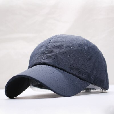 Solid Zomer Baseball Cap Mannen Snapback Vrouwen Sneldrogend Mesh Cap Ademend Zonnehoed Bone Masculino Trucker Cap: Navy