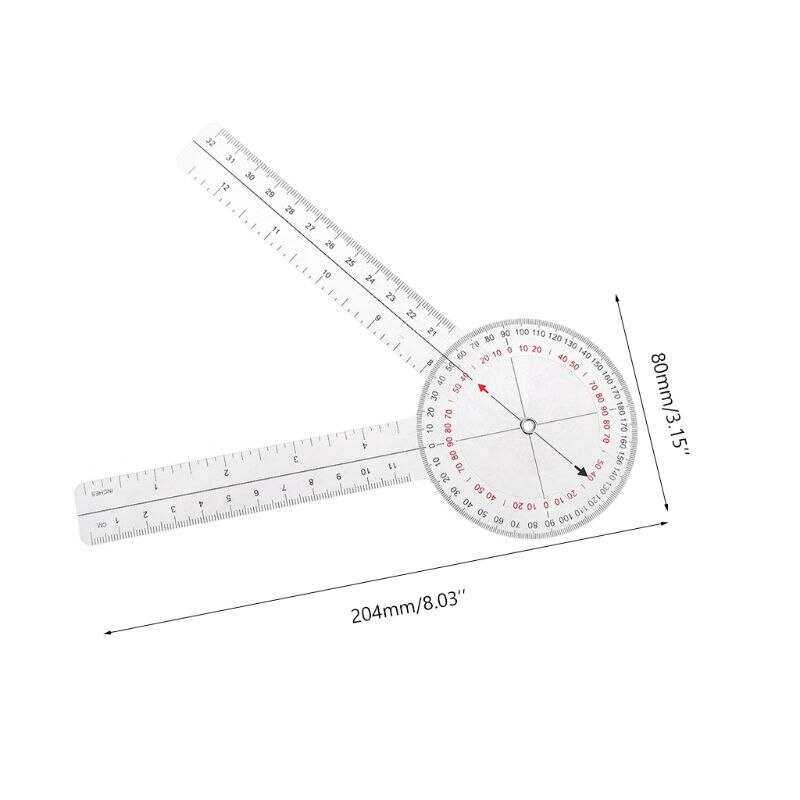 Goniometer fælles lineal kalibreret ortopædi vinkelregel 13 tommer 33cm