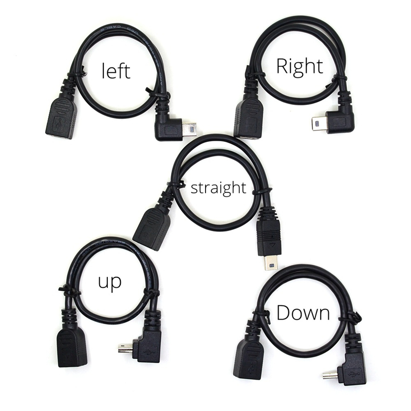 90 grad 4 winkel Mini USB Buchse auf Mini B 5 Stift Stecker kabel Adapter 0,25 m