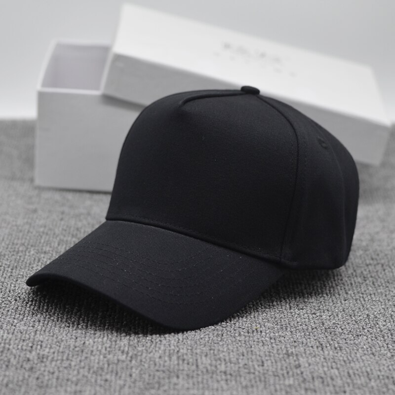 Grote Maat Hoge Top Baseball Cap Lady Big Size 5 Panelen Golf Hoed Mannen Plus Maten Sport Snapback Caps 58-63Cm: Black