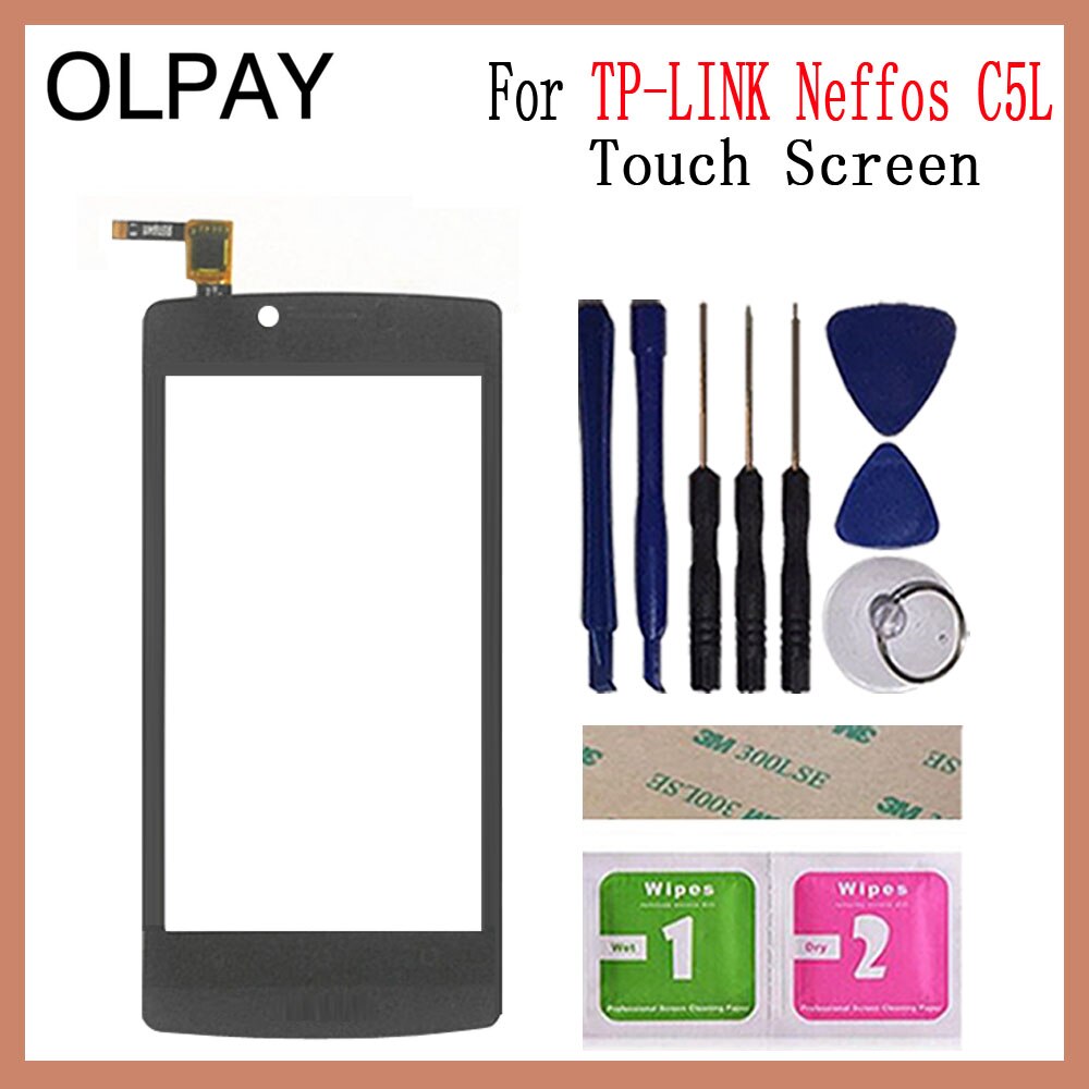 Mobile Phone TouchScreen For TP-Link Neffos C5 C5A C5L C5 MAX Touch Screen Glass Digitizer Panel Lens Sensor Repair: C5L Black Tools