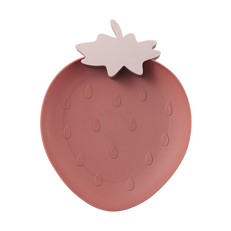 Creatieve Kerstboom Vorm Snoep Snacks Noten Zaden Droge Vruchten Plastic Platen Gerechten Kom Ontbijt Lade Thuis Keuken Benodigdheden: strawberry red