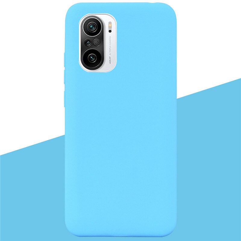 For Xiaomi Poco F3 Case Silicone Back Cover Phone Cases for Poco F3 Case Soft TPU Shockproof Pocof3 f 3 Silicone Case Coque: 5 Sky Blue