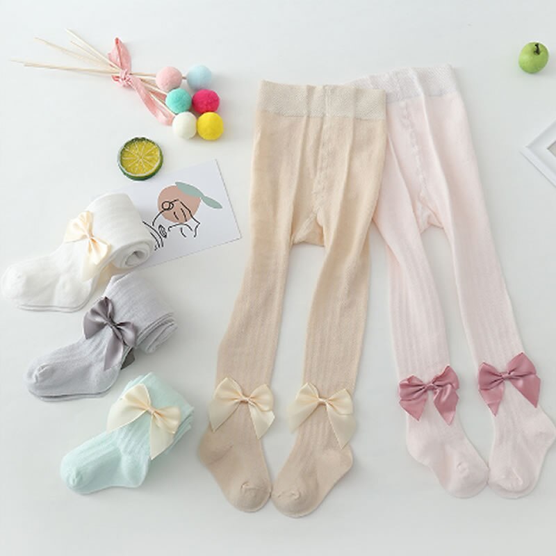 Kinder Atmungsaktive Mesh Strumpfhosen Baby Mädchen Bogen Prinzessin Baumwolle Strumpfhosen Baby Moskito-Proof Hosen Strumpf Mesh