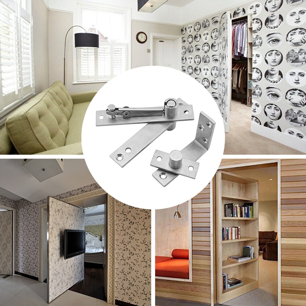 Universal Furniture Home 360 Degree Rotation Pivot Hinge Shaft Hardware Replacement Parts For Door Cabinet Stainless Steel