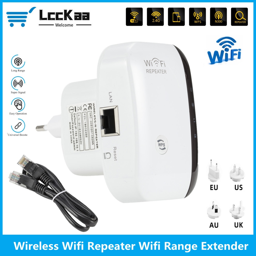 Draadloze Wifi Repeater 300Mbps Netwerk Wifi Extender Lange Range Signal Versterker Internet Antenne Signaal Booster Access Point