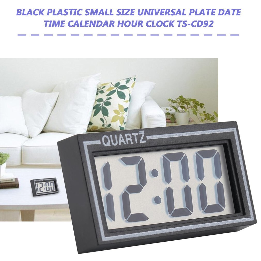 Small Size Digital LCD Table Car Dashboard Desk Date Time Calendar Small Clock Durable For Home Use