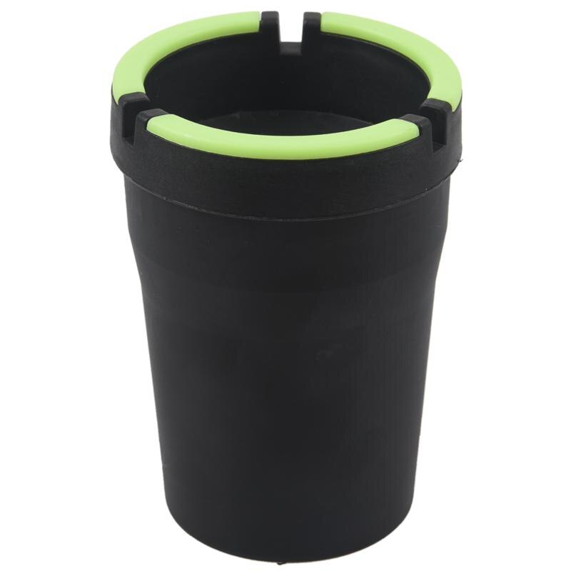 Glow in the dark beker-stijl zelfdovende sigarettenasbak - zwart