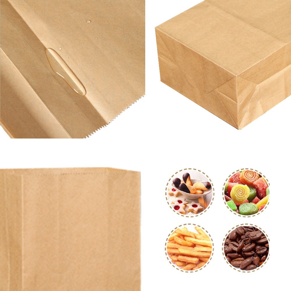 24pcs/set Kraft Paper Bag Christmas Bag Treat Candy Box Birthday Year Party Favor Stand Bags