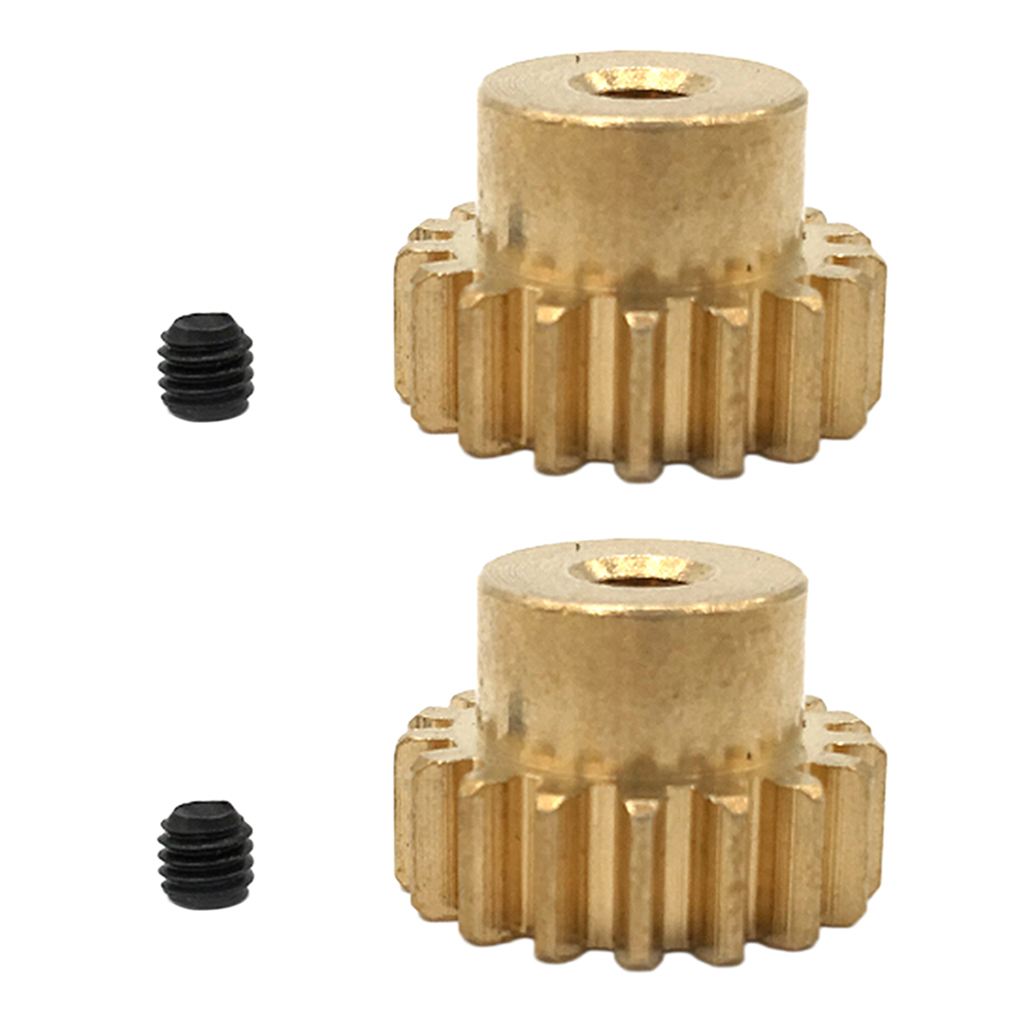 2 Stuks 3.175Mm 17T Motor Gear Pinion Cog Voor Wltoys 12428 12423 1:12 Rc Auto