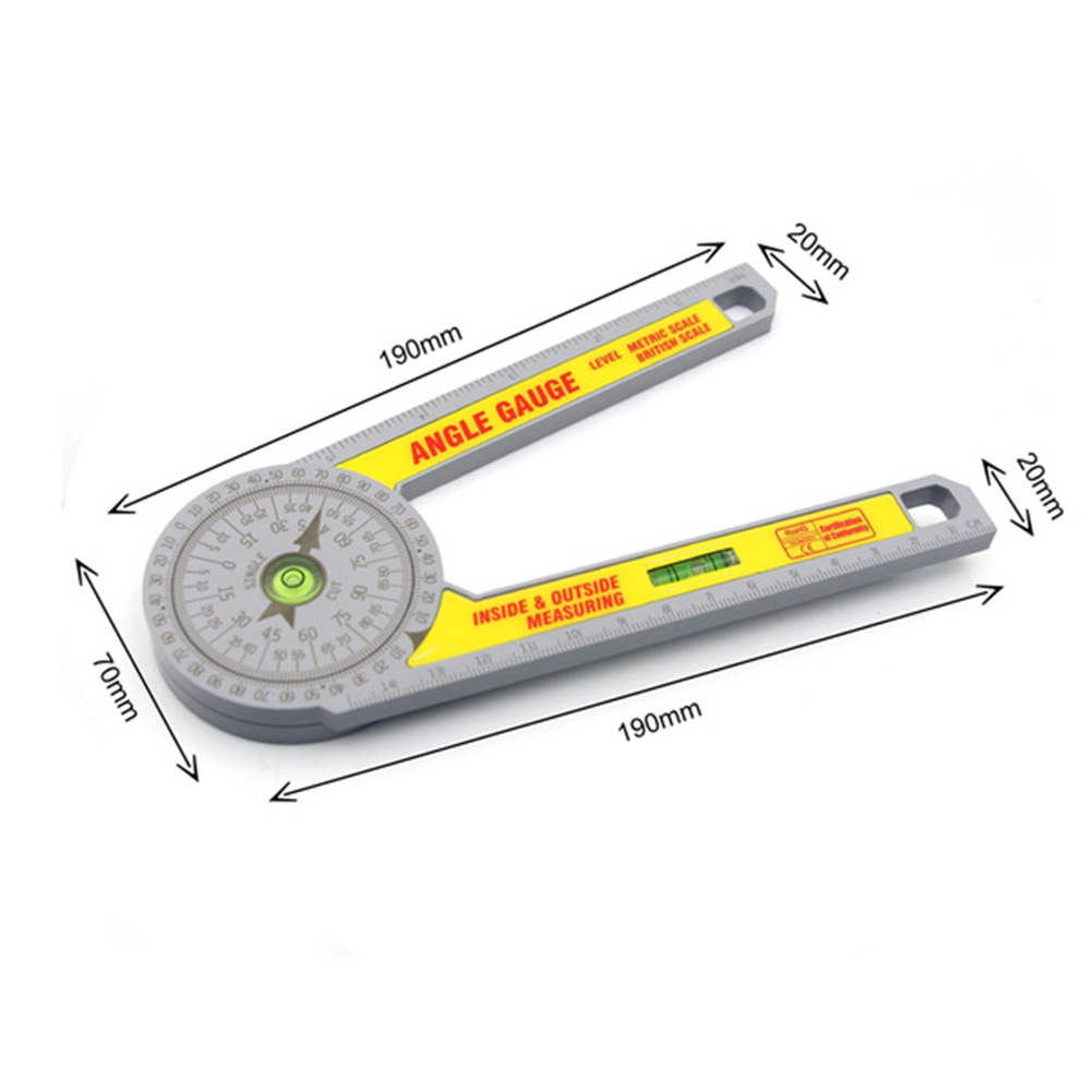 Verstekzaag Gradenboog Aluminium Hoekzoeker Level Meter Mijter Gauge Goniometer Gradenboog Inclinometer Meten Угломер: B