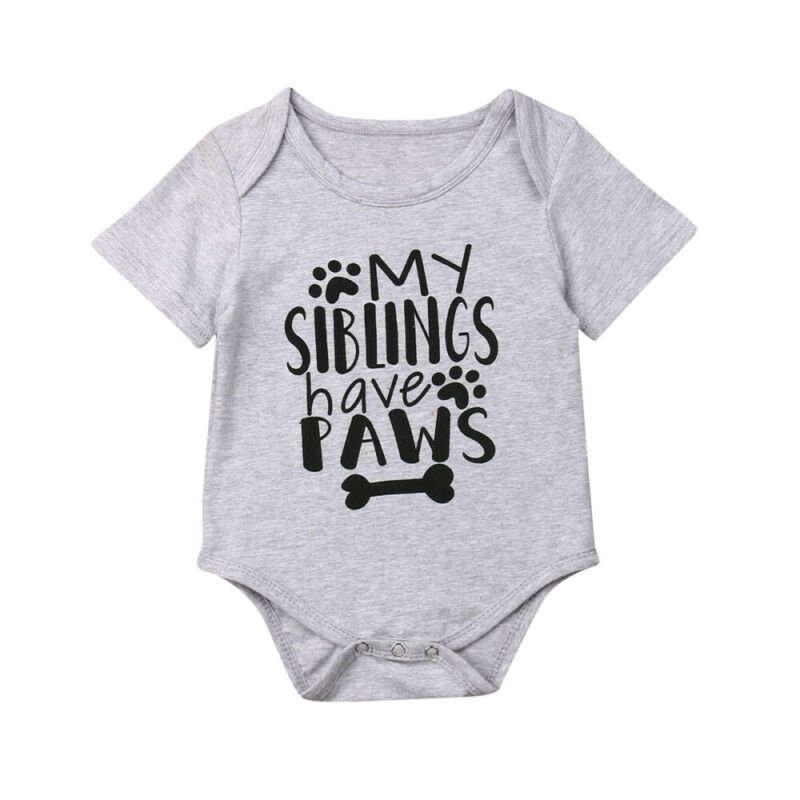 2020 letnie nowe ciało niemowlęce niemowlę z krótkim rękawem lista placki Łapa wydrukować kombinezon krótki kombinezon noworodka chłopiec dziewczyna ubrania strój