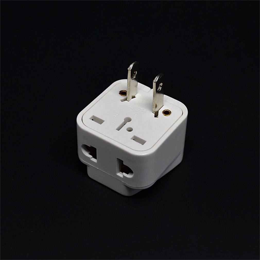 2 Pin Universal World Travel Adapter Konverter USA Power Stecker Adapter Konverter EU/UK/AU Stecker zu USA Weiß