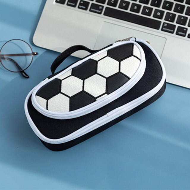 Trousse à crayons grande capacité pour garçons, étui à crayons de grande capacité, porte-stylo de basket-ball, boîte de papeterie, serrure à code, sac de rangement pour l&#39;école, le bureau et la maison: football