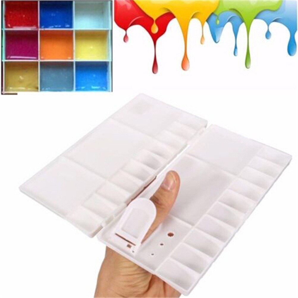 Art Paint Tray Artist Palette Plastic 25 Grids Watercolor