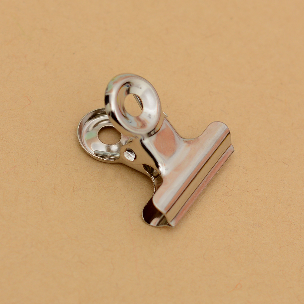 10 stk runde metal greb clips sølv bulldog clips i rustfrit stål billet clip brevpapir regninger metal clip kontorartikler