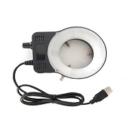 Adjustable 48pcs Led Ring Light illuminator Lamp For Microscope Industrial Camera Magnifier trinocular /binocular microscope: Black color