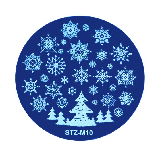 STZ noël Nail Art estampage plaques flocons de neige Dreamcather étoile timbre à ongles modèle pochoir manucure moule outils STZ/MC: STZ-M10