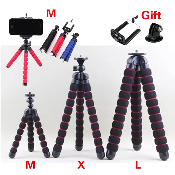 Trípodes de pulpo de araña Flexible Mini trípode móvil Gorillapod para iPhone GoPro Canon Nikon Sony tabla para cámara teléfono de escritorio