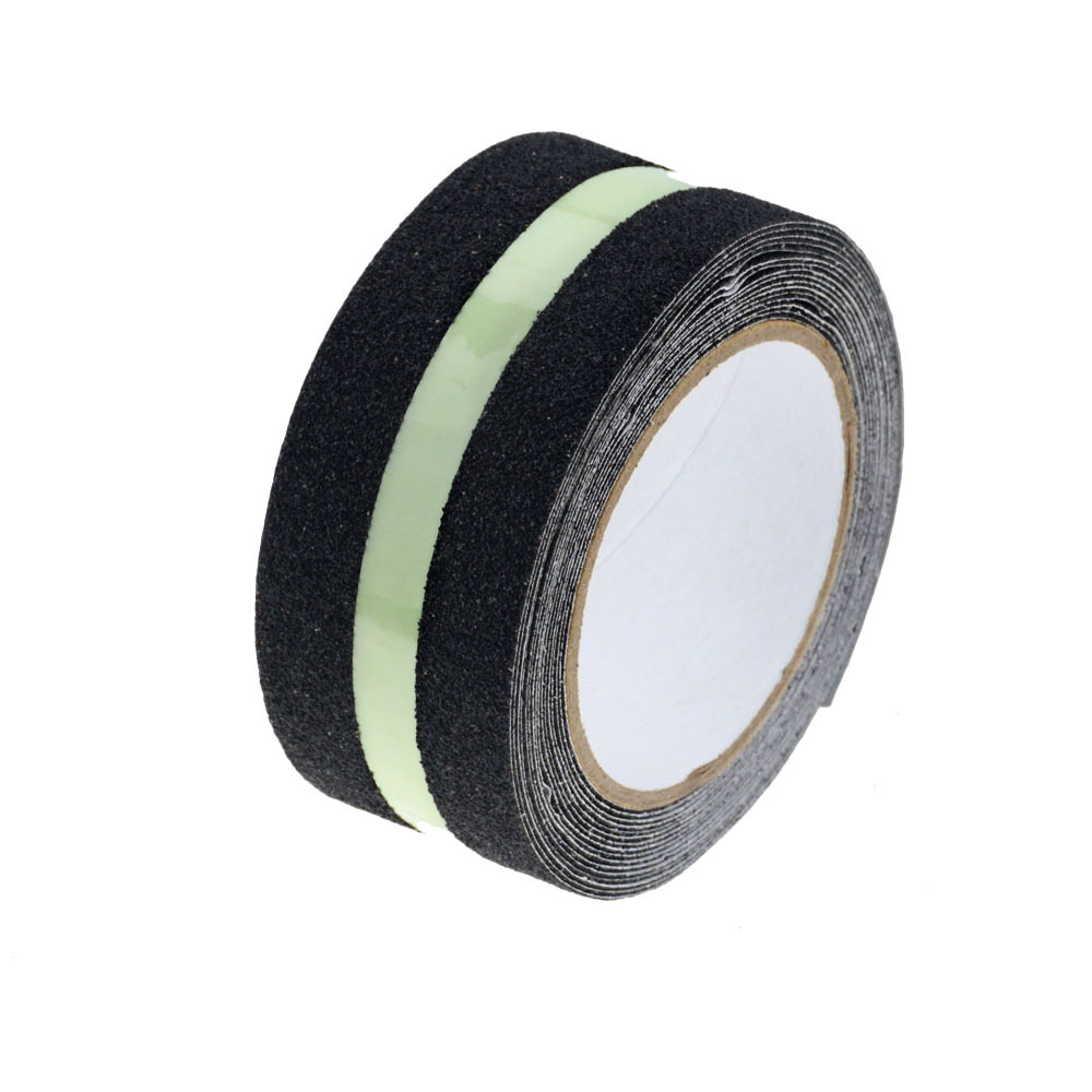 5cm*5m anti-slip lysende tape advarselstape glød i mørke sikkerhedsspor tape udskridningstape forhindrer risiko for glidning