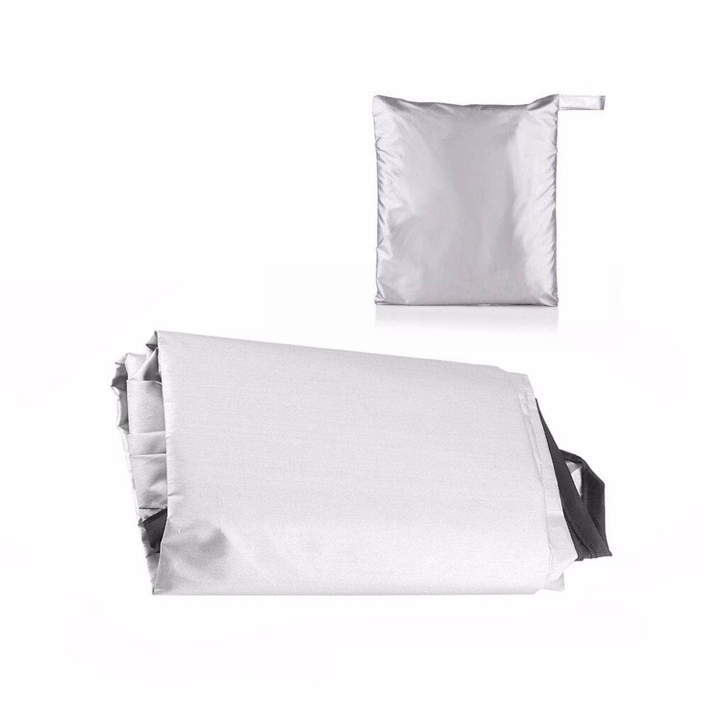 Universal Magnetic Car Windshield Covers Car Cover Snow Frost Winter Wind Protector Sun UV Rain Shade Cover Auto Car Accessory: Silver