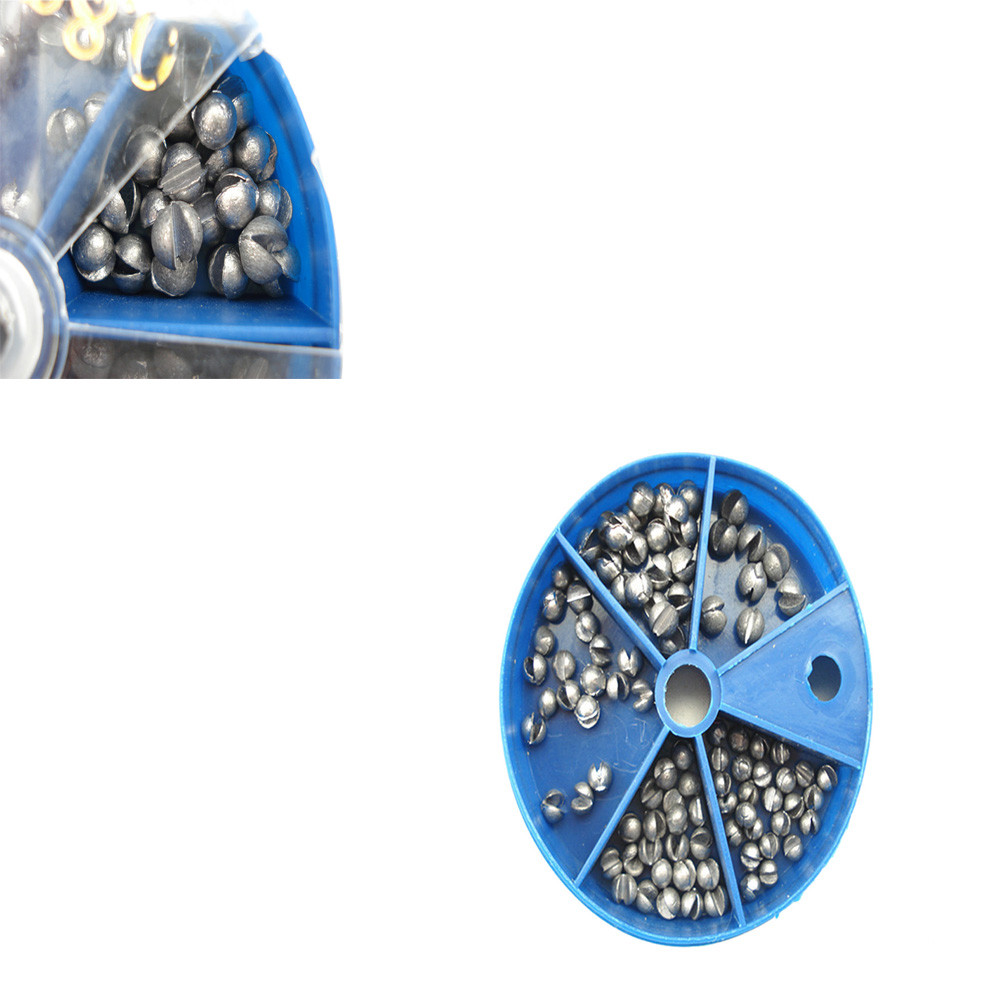 Fishing Egg Bullet Rig Sinkers Angling Lead Weight Split Shot Box Fishing Accessories