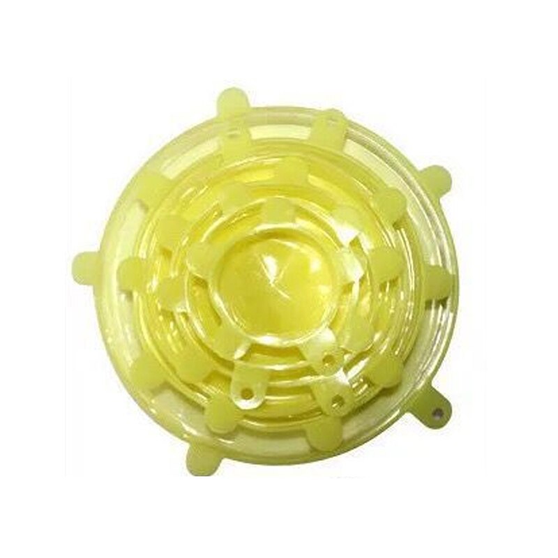 6/12Pcs Siliconen Plastic Cap Universele Kom Cover Silicone Cover Koken Voedsel Verse Kom Cover Hoge Temperatuur: Yellow / 12pcs