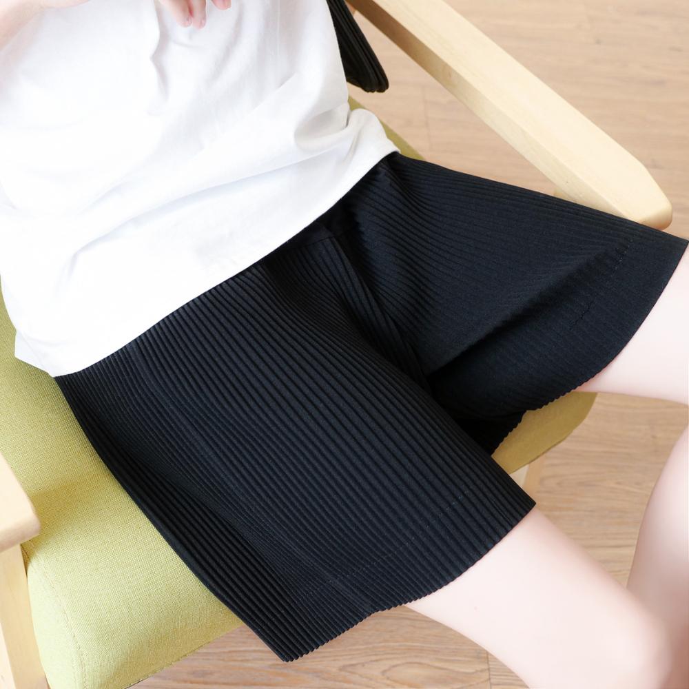 Gravida kvinnor sommar stor storlek xl veckade shorts gravid chiffong vida ben lösa korta byxor för graviditet mini capris: Svart / Xl
