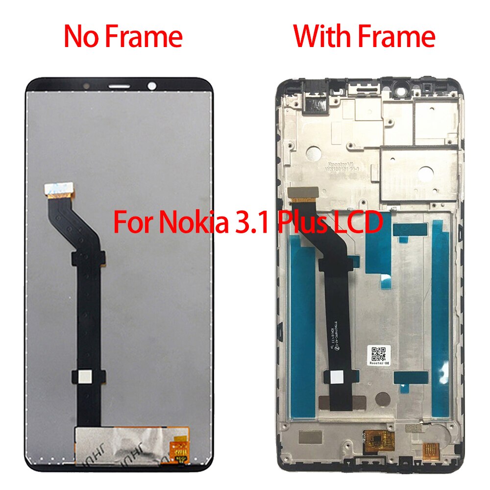 Orig For Nokia 3 3.1 3.2 3.4 LCD Screen Display With 100% Tested Touch Panel Replacement For Nokia 3.1 Plus LCD + Frame