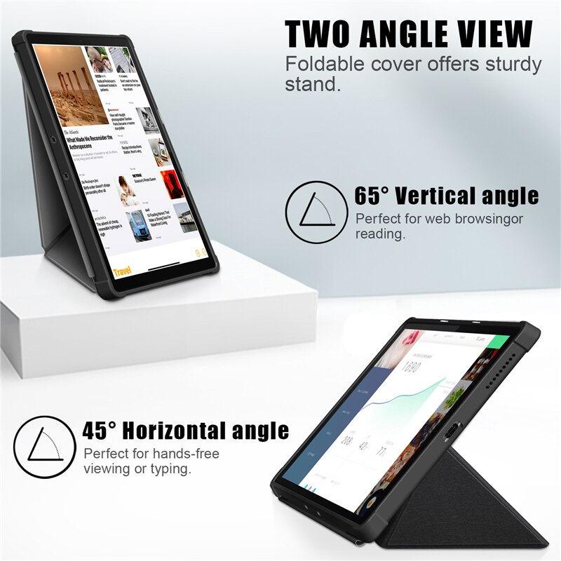 Case Voor Lenovo Smart Tab M10 Hd 2nd Gen TB-X306F TB-X306X Origami Staande Shell Case Met Multi Angle Magnetische Tpu back Cover