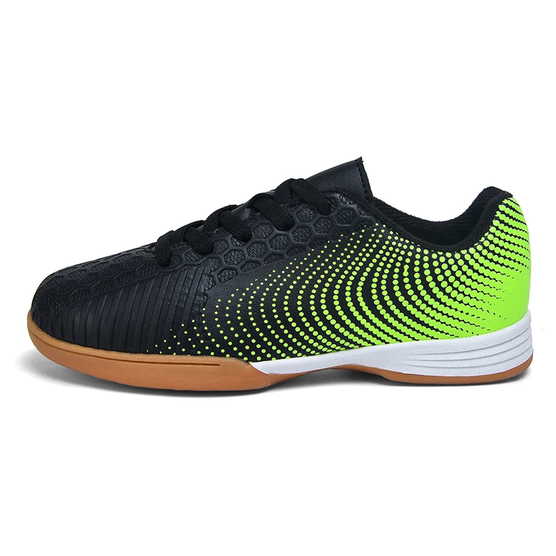 Børns futsal fodboldstøvler studerende træningsfodboldstøvler indendørs børn originale fodboldstøvler drengesneaker: Sort / 35