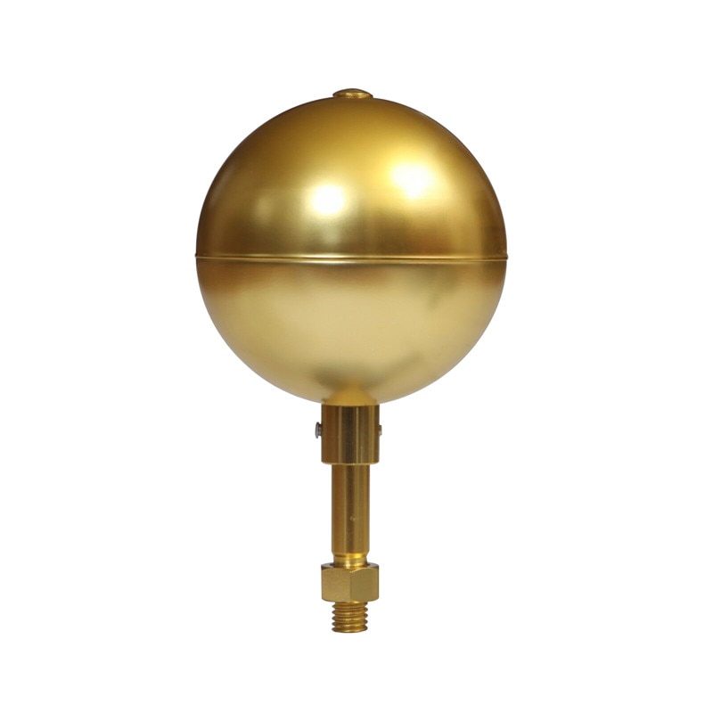 3 tommers flaggstang ball topp ornament erstatning gull anodisert aluminium - gull anodisert aluminium finish hage dekor