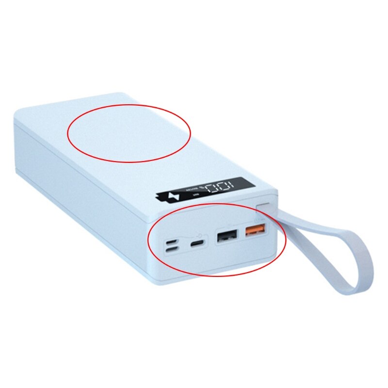 Lcd-scherm Diy Power Bank Case 16X18650 Batterij Shell QC3.0 Pd Batterij Power Bank Shell 10W draadloos Opladen Doos: W Fast Charge