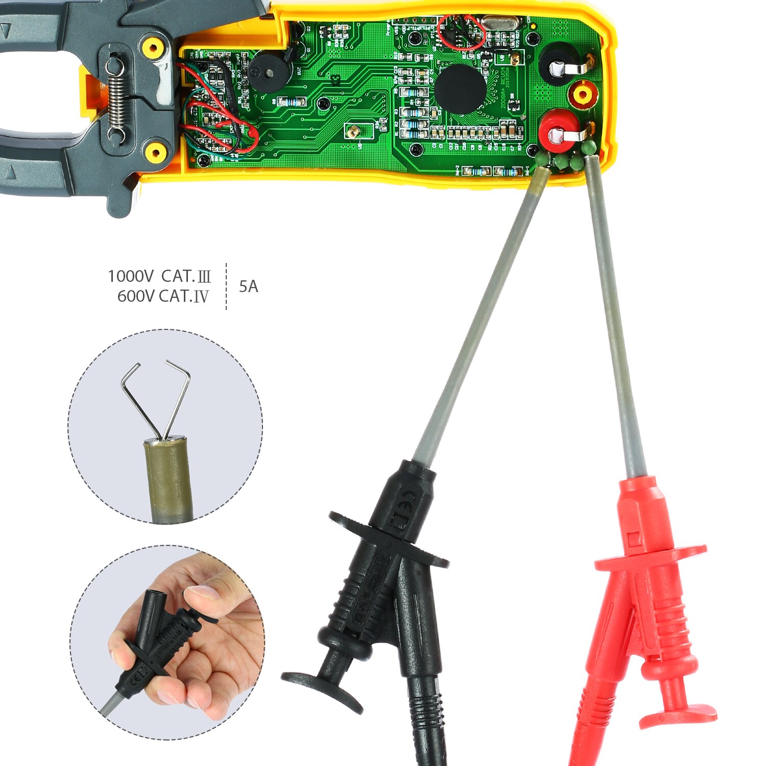 Meterk MK29 Electronic Test Lead Kits For Digital Multimeter tester with Alligator Clips Replaceable Probes Tips Accessories Kit
