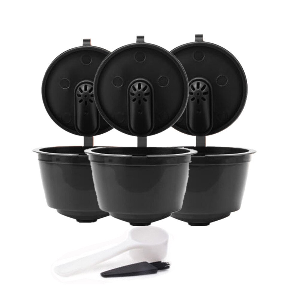 3 stk / mye 3rd generasjon plast gjenbrukbar dolce velbehag kaffekapsel i kaffefiltre pod påfyllbar kaffedrypperkopp: 3 stk sortere