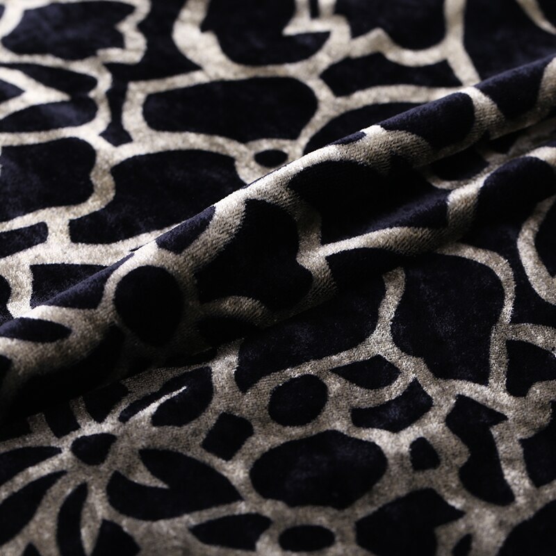 Leopard print velvet silk fabric soft and delicate dress fabric cheongsam silk velvet fabric silk cloth 114cm