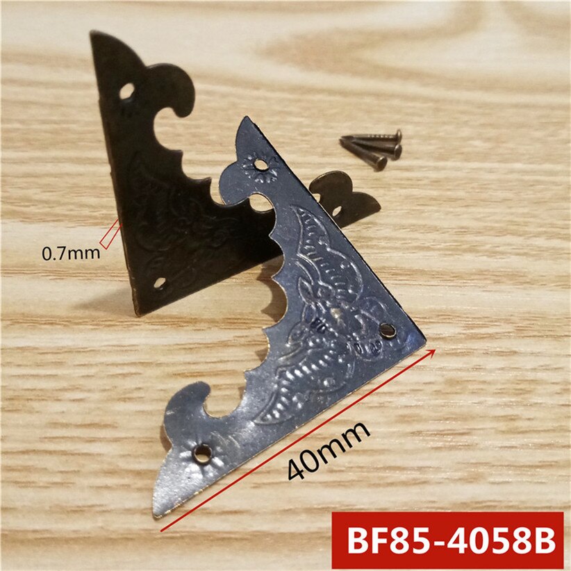 16pcs/Lot Iron Metal Angle Corner Brackets Gold Bronze 40mm Notebook Cover For Menus Photo Frame Furniture Decorative Protector