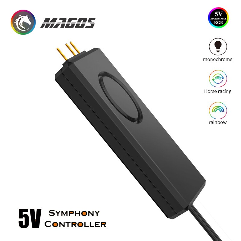 5V ARGB Controller Devices, Manual Control To achieve Monochrome /Rainbow / Flashing RGB Effects, SATA power supply RC01