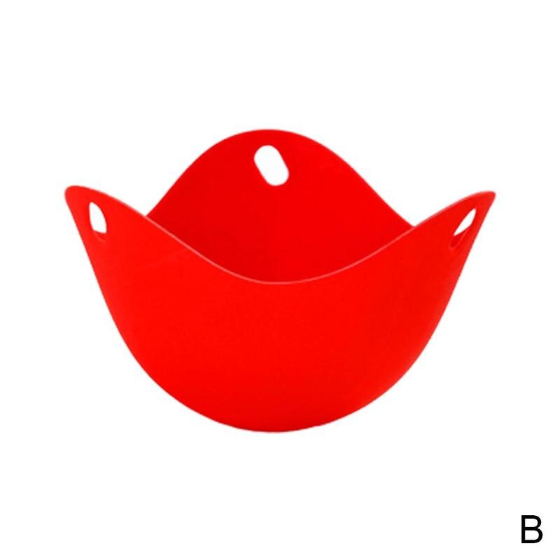 High Temperature Silicone Egg Poacher Poaching Pods Egg Mold Bowl Rings Cooker Kitchen Cooking Tools: red