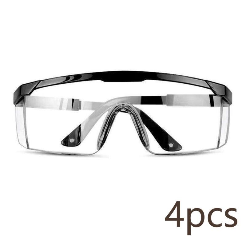Safety Goggles Eye Gafas Proteccion Riding Eyewear Vented Glasses Work Lab Sand Safety Goggles Security Supplies: 4pcs type 2