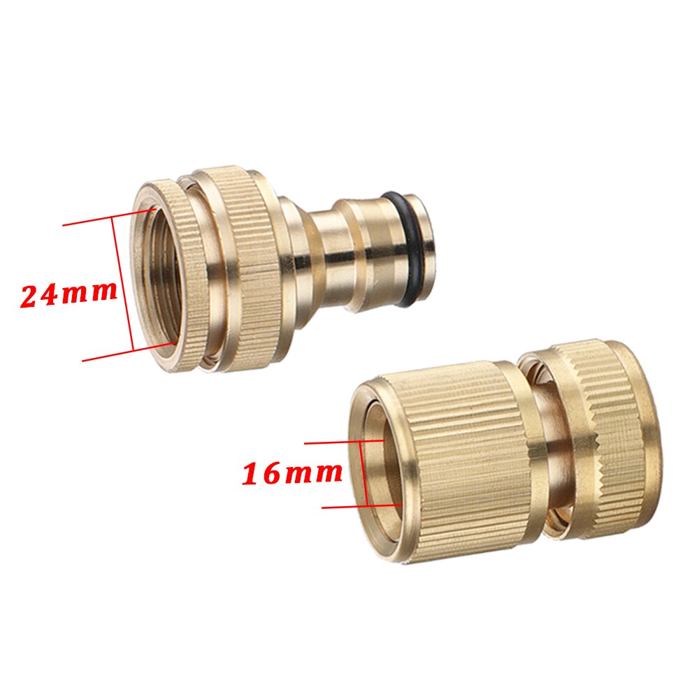 Hogedrukreiniger Adapter Koperen Auto Wasmachine Water Connector Quick Verbinding Tuinslang Pijp Montage