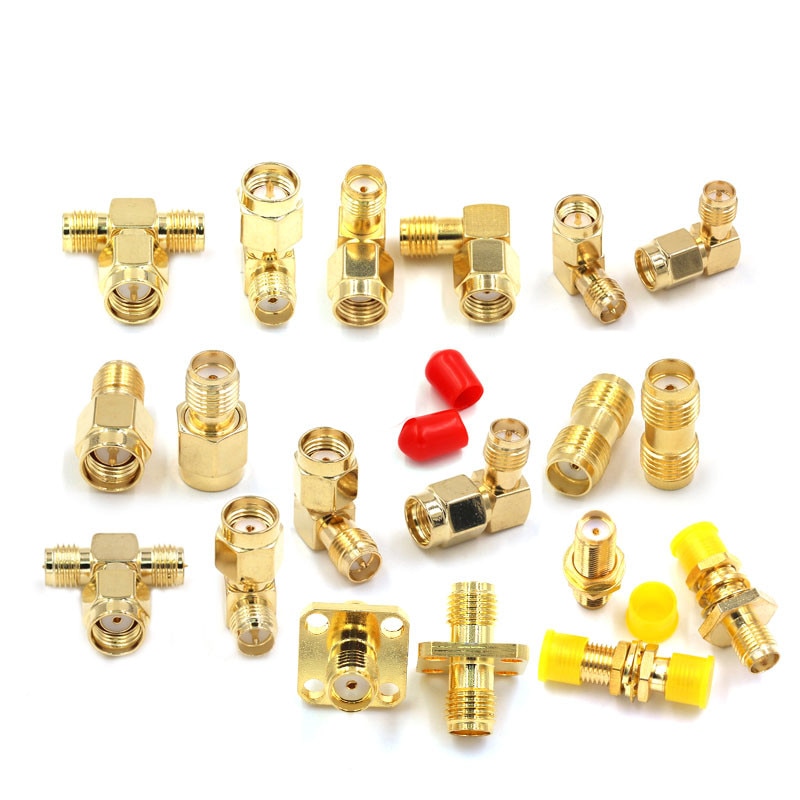 RP SMA adaptateur macho un hembra RP SMA adaptateur macho hembra RF Coaxial acoplamiento barril de nuez convertidor de nuez convertidor