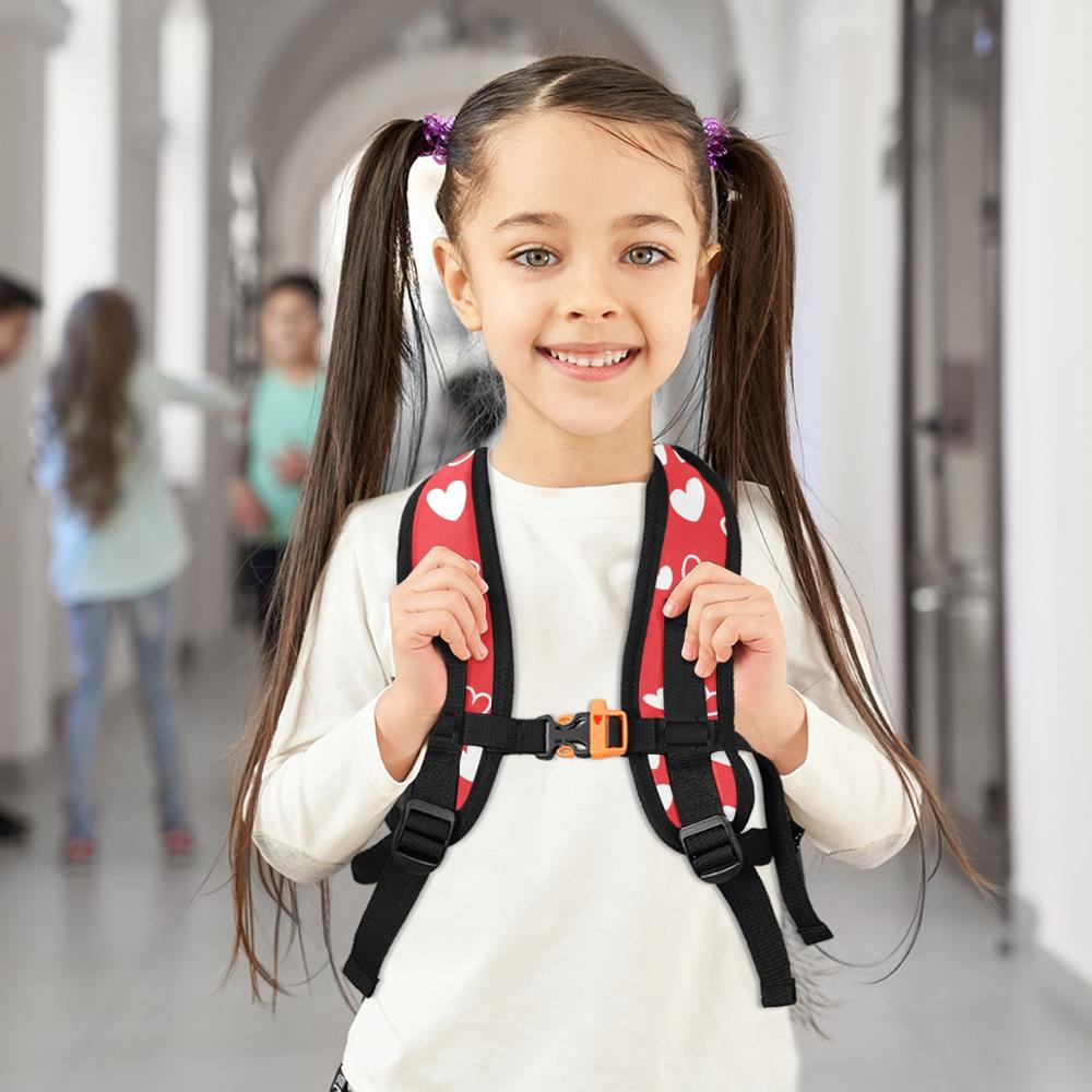 Sytle coreano escola mochila crianças sacos de livro saco de escola das crianças para as meninas à prova d' água Coração Vermelho impresso bagpack mochila feminina